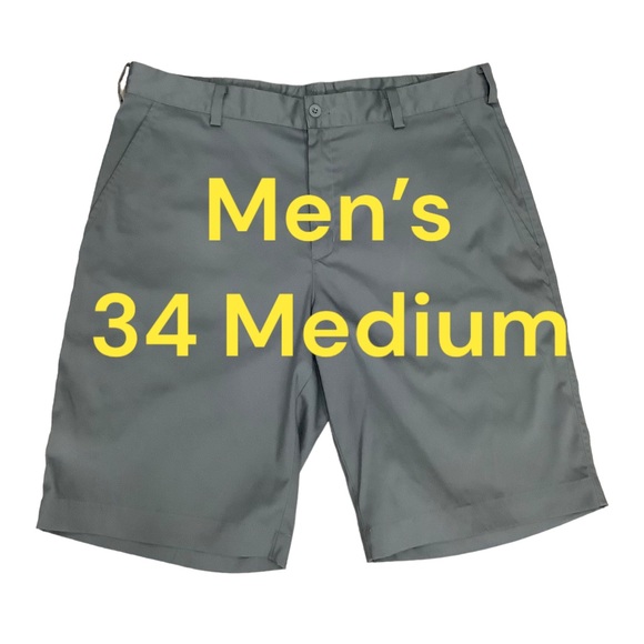 Nike Shorts Mens Nike Performance 34 Medium Golf Shorts Khakis Chino Gray Grey Dri Fit